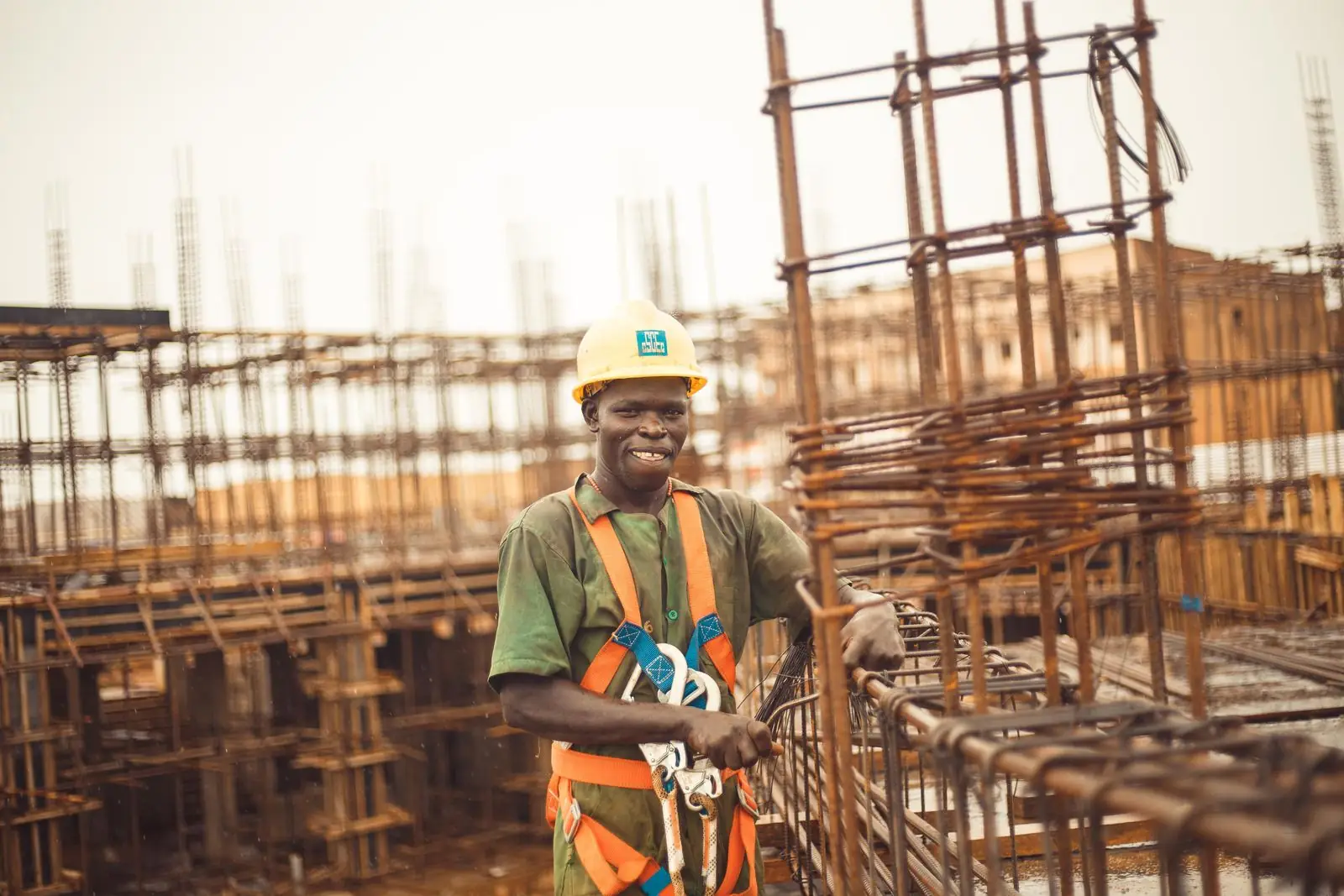 On site — construction work