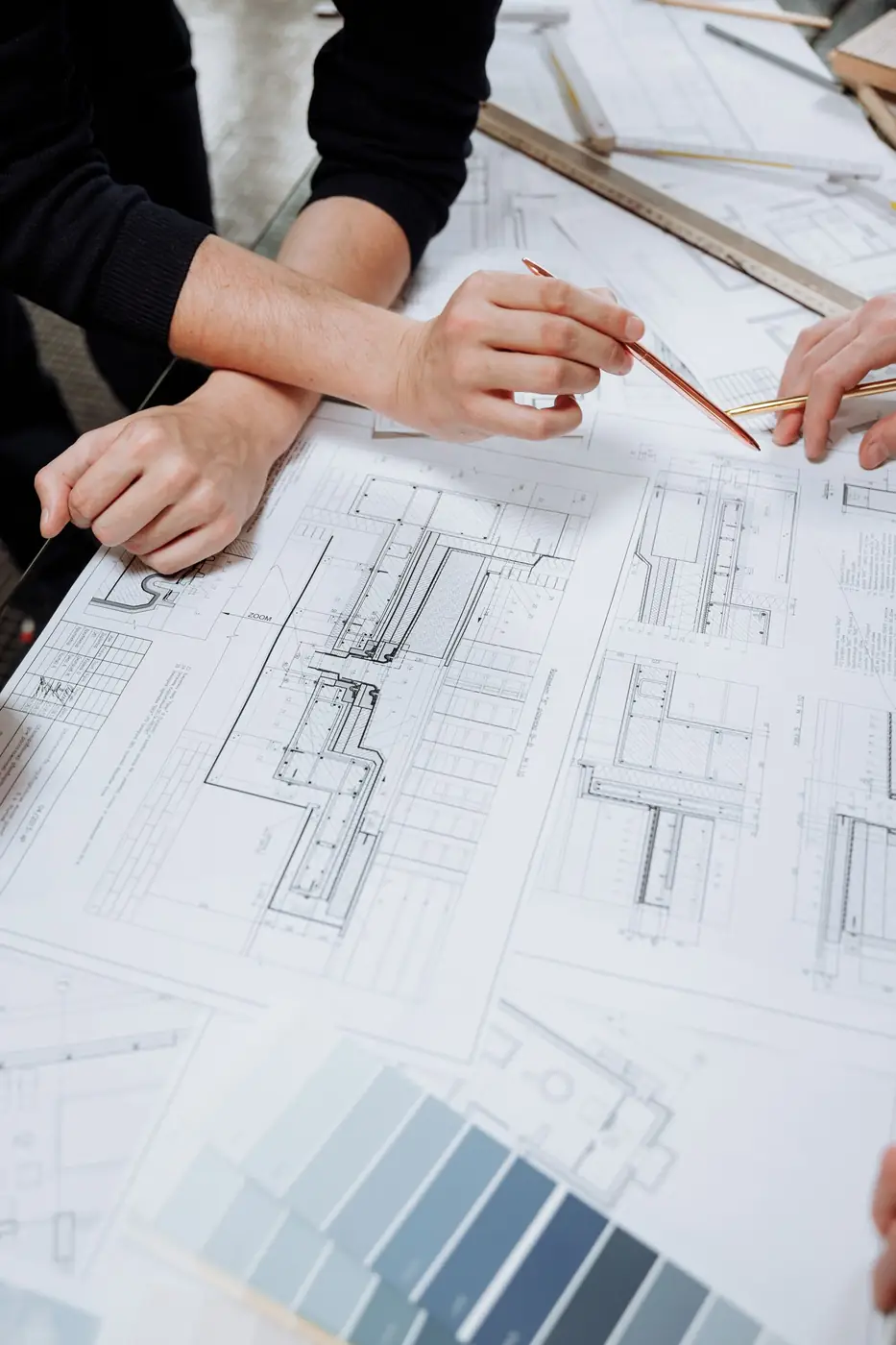 On site — construction work