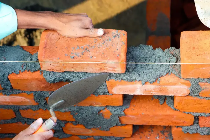 On site — construction work