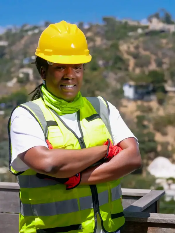 On site — construction work